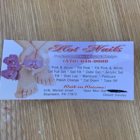 Illustration of Hot Nail Salon, nail salon in Shamokin, PA